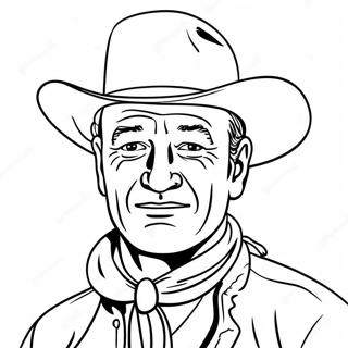 Pagina Para Colorir Classica Do Cowboy John Wayne 41289-34282