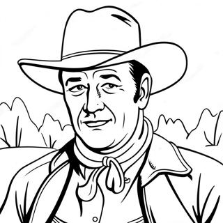 Pagina Para Colorir Classica Do Cowboy John Wayne 41289-34284