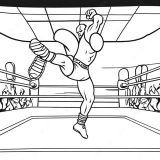 Pagina Para Colorir Do Lutador Da Wwe Pulando Sobre O Oponente 41349-34331