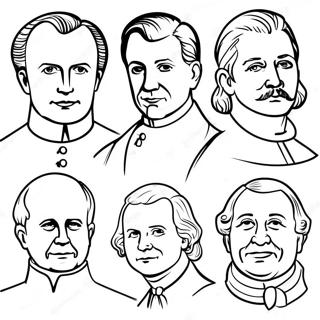 Figuras Históricas Páginas Para Colorir