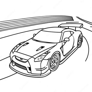 Pagina Para Colorir De Gtr R35 Correndo Na Pista 41490-34434