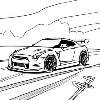 Pagina Para Colorir De Gtr R35 Correndo Na Pista 41490-34435