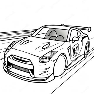 Pagina Para Colorir De Gtr R35 Correndo Na Pista 41490-34436