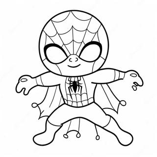 Pagina Para Colorir De Spiderman Fofo Com Coracoes 41520-34454