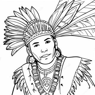 Pagina Para Colorir Dancarino Tradicional De Pow Wow 41550-34481