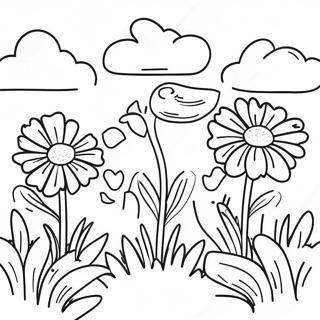 Pagina Para Colorir Jardim De Calendulas Brilhantes 41560-34487