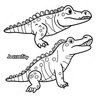 Pagina Para Colorir Vector O Crocodilo 41599-34514