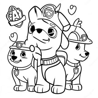 Pagina Para Colorir Da Celebracao De Aniversario Da Patrulha Canina 41609-34520