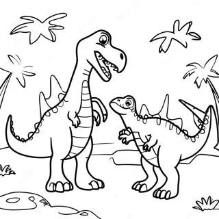 Pagina Para Colorir Da Batalha Epica Entre Spinosaurus E T Rex 41649-34560