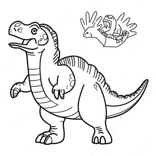 Pagina Para Colorir Do Spinosaurus Rugindo 41650-34563