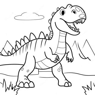 Pagina Para Colorir Do Spinosaurus Rugindo 41650-34564