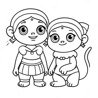 Pagina Para Colorir Da Cleo E Cuquin Em Uma Diversao Aventura 41680-34590