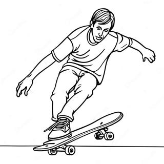 Pagina Para Colorir Do Tony Hawk Fazendo Um Truque De Skate 41700-34599