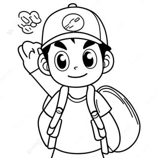 Ash Ketchum Páginas Para Colorir