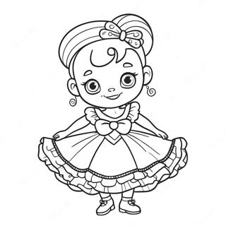 Pagina Para Colorir Da Fancy Nancy Em Um Vestido Brilhante 4171-3365