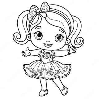 Pagina Para Colorir Da Fancy Nancy Em Um Vestido Brilhante 4171-3366