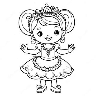 Pagina Para Colorir Da Fancy Nancy Em Um Vestido Brilhante 4171-3367