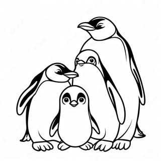 Pagina Para Colorir Da Adoravel Familia De Pinguins 41730-34625