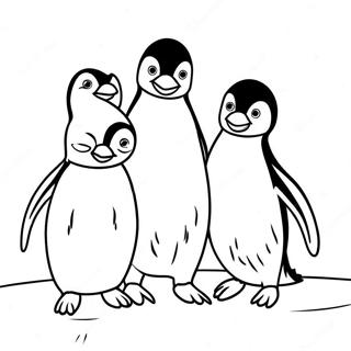 Pagina Para Colorir Da Adoravel Familia De Pinguins 41730-34626