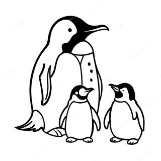 Pagina Para Colorir Da Adoravel Familia De Pinguins 41730-34627