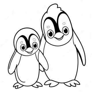 Pagina Para Colorir Da Adoravel Familia De Pinguins 41730-34628