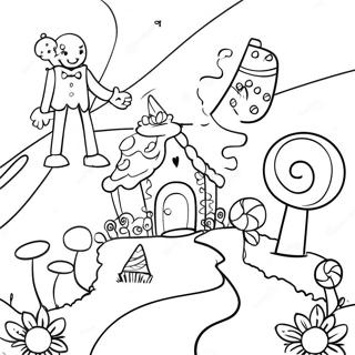 Pagina Para Colorir Da Aventura Fantastica No Candyland 4181-3376