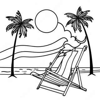 Pagina Para Colorir Do Por Do Sol Na Praia De Miami 41899-34767