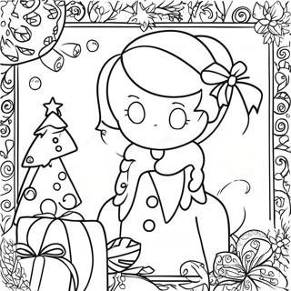 Natal Preppy Páginas Para Colorir