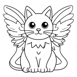 Pagina Para Colorir Do Gato Com Asas Coloridas 41999-34838