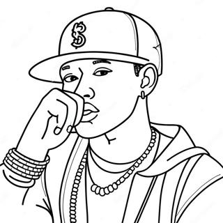 Pagina Para Colorir Do Rapper 4200-3386