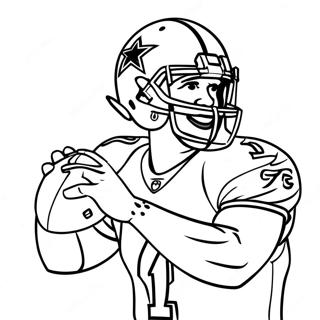 Pagina Para Colorir Do Dak Prescott Lancando A Bola 42111-34923