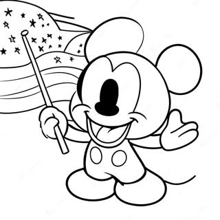 Pagina Para Colorir Do Mickey Mouse Celebrando O Dia Da Independencia 42191-34986