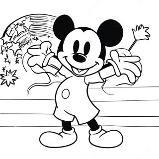 Pagina Para Colorir Do Mickey Mouse Celebrando O Dia Da Independencia 42191-34987