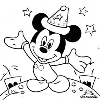 Pagina Para Colorir Do Mickey Mouse Celebrando O Dia Da Independencia 42191-34988