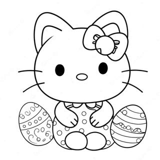 Pagina Para Colorir Hello Kitty Com Ovos De Pascoa 42261-35042