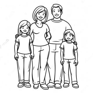 Família De 5 Páginas Para Colorir