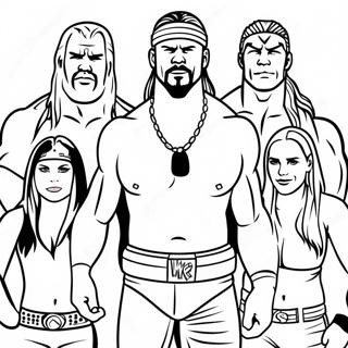 Pagina Para Colorir Dos Superstars Da Wwe Em Acao 42361-35306