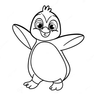 Pagina Para Colorir De Pinguim Dancando Alegremente 42431-35174