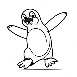 Pagina Para Colorir De Pinguim Dancando Alegremente 42431-35175