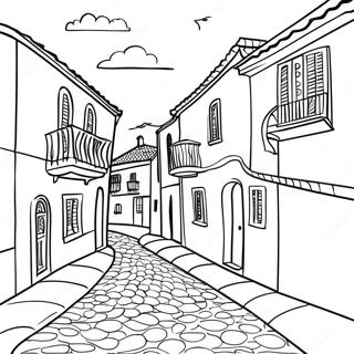 Pagina Para Colorir Da Charmosa Vila Portuguesa 42491-35209