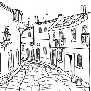 Pagina Para Colorir Da Charmosa Vila Portuguesa 42491-35210