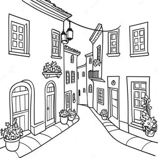 Pagina Para Colorir Da Charmosa Vila Portuguesa 42491-35212