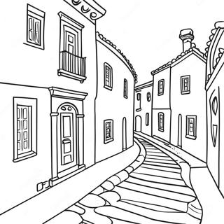 Pagina Para Colorir Da Charmosa Vila Portuguesa 42491-35412