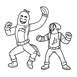 Pagina Para Colorir Da Banana Engracada Do Fortnite Dancando 42501-35428