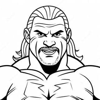 Pagina Para Colorir Da Acao Dinamica Do Lutador Da Wwe 42511-35227