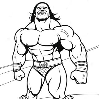 Pagina Para Colorir Da Acao Dinamica Do Lutador Da Wwe 42511-35228