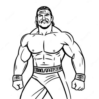 Pagina Para Colorir Da Acao Dinamica Do Lutador Da Wwe 42511-35421