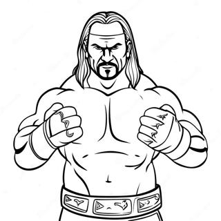 Pagina Para Colorir Da Acao Dinamica Do Lutador Da Wwe 42511-35424