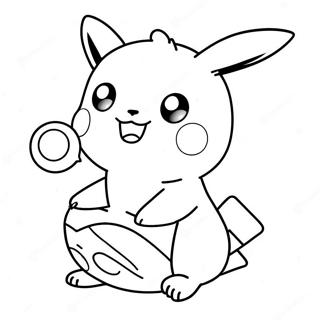 Pagina Para Colorir Do Pikachu Fofo Com Pokebola 4251-3431