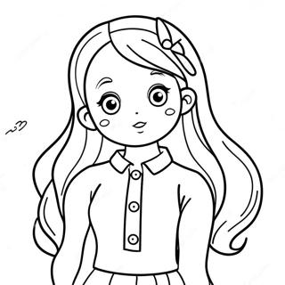 Pagina Para Colorir Komi Shouko Em Um Traje Fofo 42572-35461